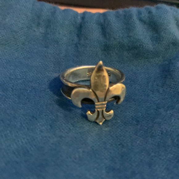 Mignon faget fleur de lis  earring and ring set Size 8 - Picture 4 of 6